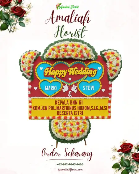 Papan Bunga Pernikahan Serutsadang